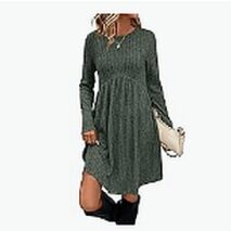 OFEEFAN Long Sleeve Dress