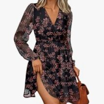 LILLUSORY Womens Long Sleeve Wedding Guest Dresses