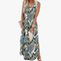 Sampeel Summer Dresses Maxi Dress Vacation Beach Sundresses 2025 with Pockets