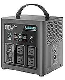 LIBRIDS Portable Power Station 640Wh, 1200W Surge, Solar Generator